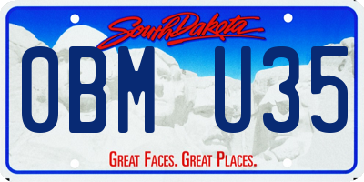 SD license plate 0BMU35