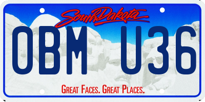 SD license plate 0BMU36
