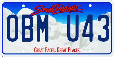 SD license plate 0BMU43