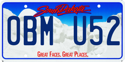 SD license plate 0BMU52