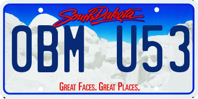 SD license plate 0BMU53