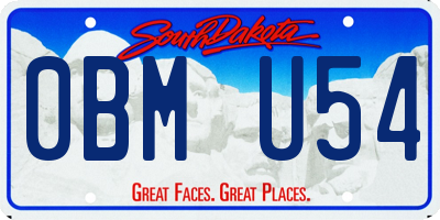 SD license plate 0BMU54