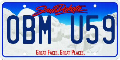 SD license plate 0BMU59