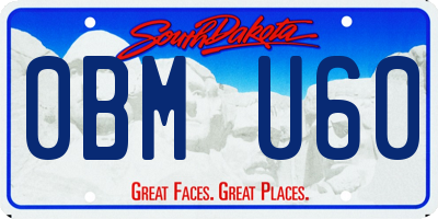 SD license plate 0BMU60
