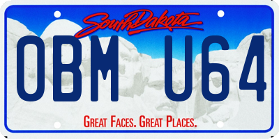 SD license plate 0BMU64