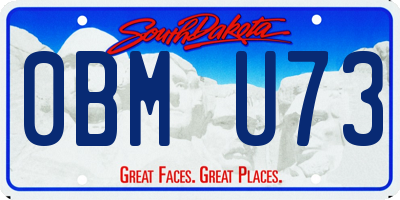 SD license plate 0BMU73