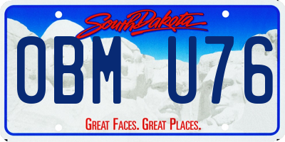 SD license plate 0BMU76