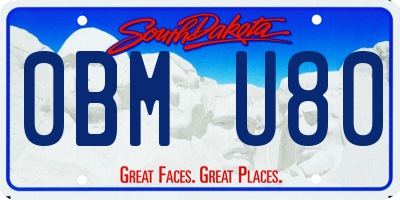 SD license plate 0BMU80