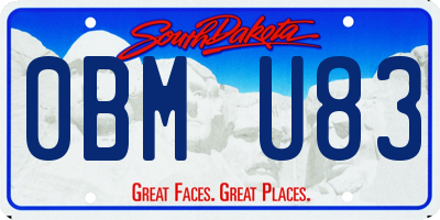 SD license plate 0BMU83