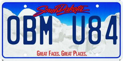 SD license plate 0BMU84