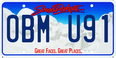 SD license plate 0BMU91