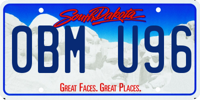 SD license plate 0BMU96