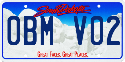 SD license plate 0BMV02