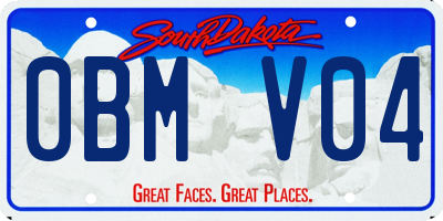 SD license plate 0BMV04