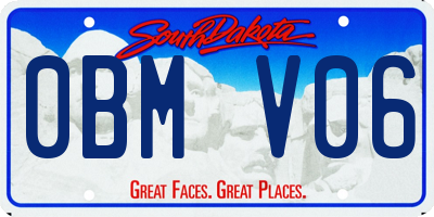 SD license plate 0BMV06