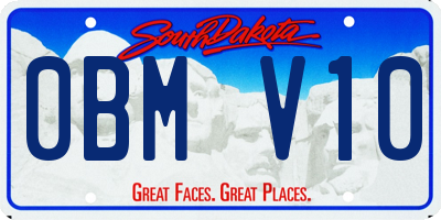 SD license plate 0BMV10