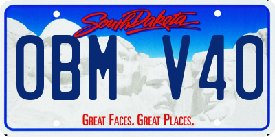 SD license plate 0BMV40