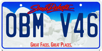 SD license plate 0BMV46