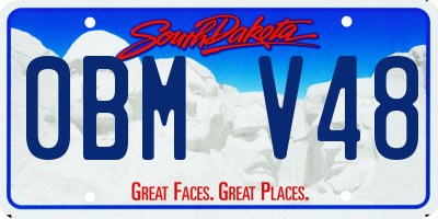 SD license plate 0BMV48