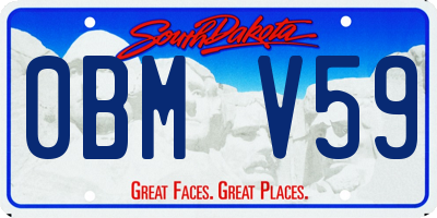 SD license plate 0BMV59