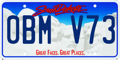 SD license plate 0BMV73