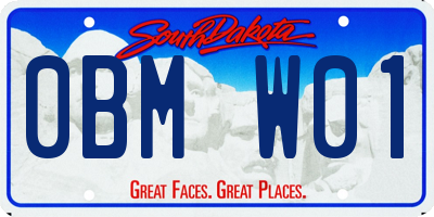 SD license plate 0BMW01