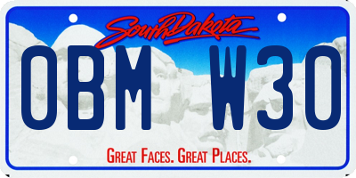 SD license plate 0BMW30