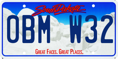 SD license plate 0BMW32