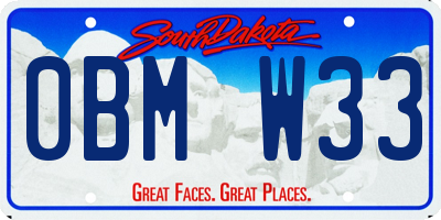SD license plate 0BMW33