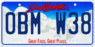 SD license plate 0BMW38