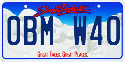 SD license plate 0BMW40