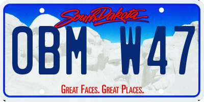 SD license plate 0BMW47