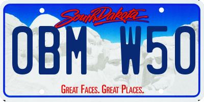 SD license plate 0BMW50