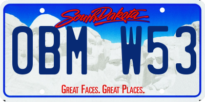 SD license plate 0BMW53