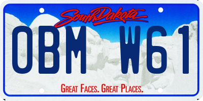 SD license plate 0BMW61