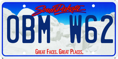 SD license plate 0BMW62