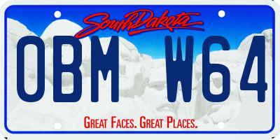 SD license plate 0BMW64
