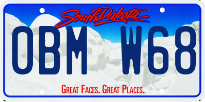 SD license plate 0BMW68