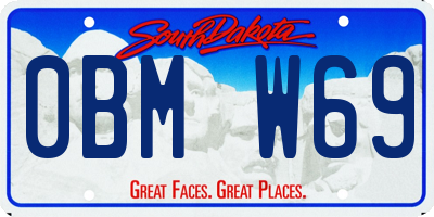 SD license plate 0BMW69