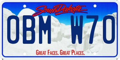 SD license plate 0BMW70