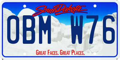 SD license plate 0BMW76