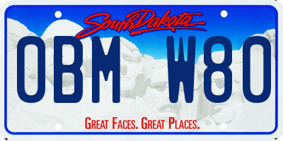 SD license plate 0BMW80