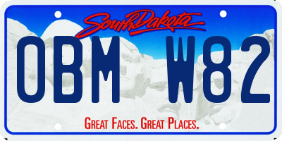 SD license plate 0BMW82