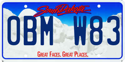 SD license plate 0BMW83