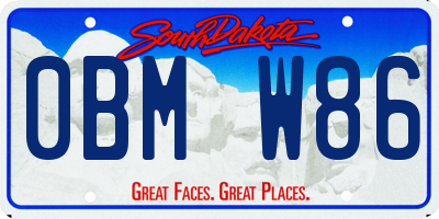 SD license plate 0BMW86