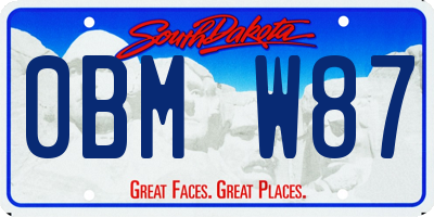 SD license plate 0BMW87