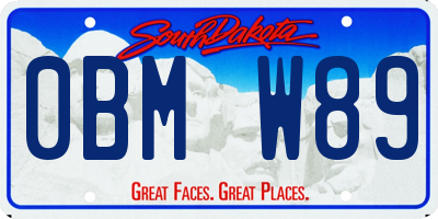 SD license plate 0BMW89