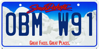 SD license plate 0BMW91