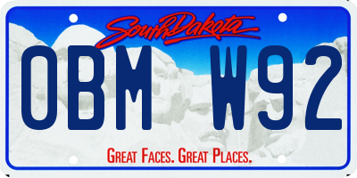 SD license plate 0BMW92