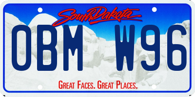 SD license plate 0BMW96